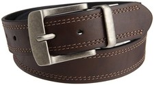 Levi's Men's 38MM Wide Reversible Flat Edge Leather Belt Brown Black Medium