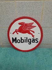 Mobilgas Aluminiumguss Logo Wandschild Garage Plakette Mancave - 22 cm breit