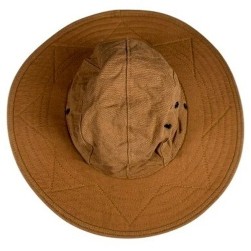Watership Trading Companie Hat Unisex S Brown Canvas Wide Brim Sun Hat USA Made