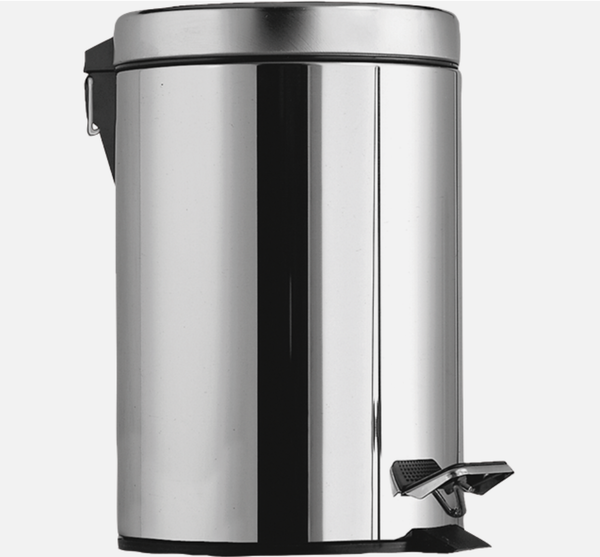 Bravat Kosmetikeimer Abfalleimer Treteimer Rund 3 Liter Soft Close Edelstahl-image