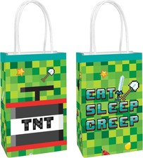 Pixel Party TNT Video Game Epic Kids Birthday Party Favor Kraft Bags