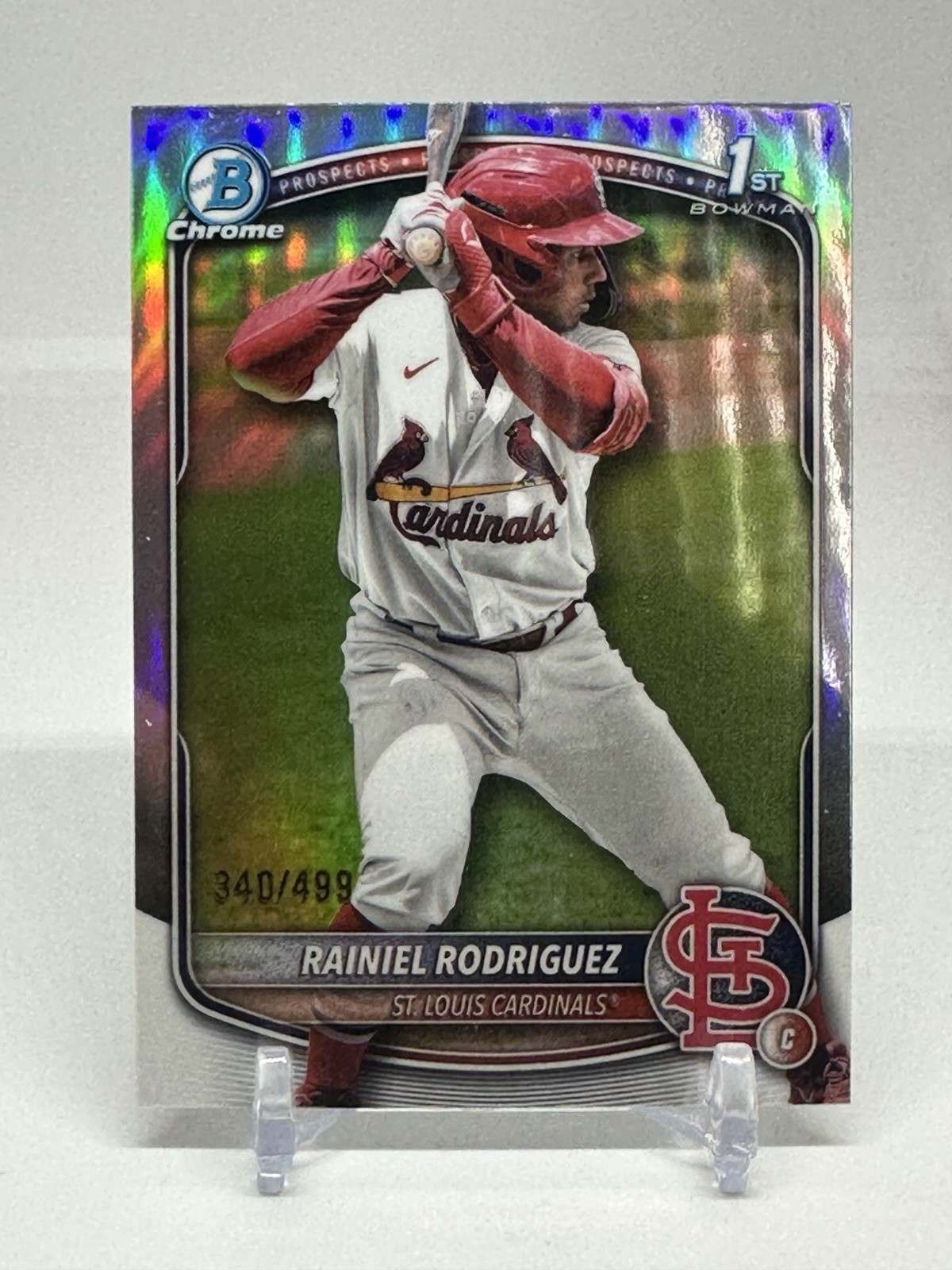 RAINIEL RODRIGUEZ 2025 BOWMAN CHROME 1ST REFRACTOR CARDINALS /499