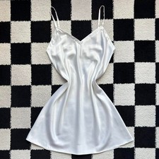 Rya Collection White Keyhole Back Slip Dress M