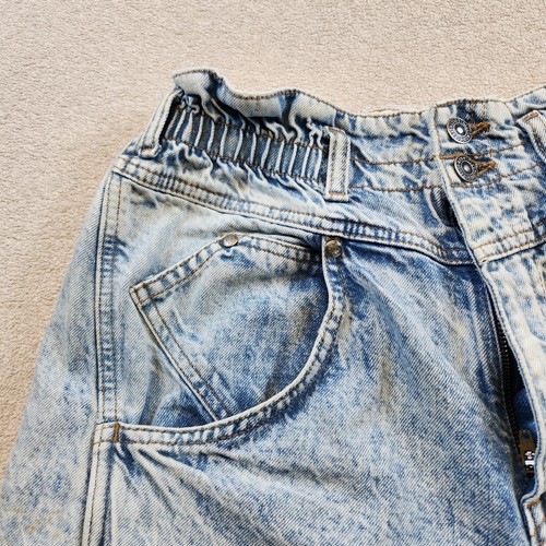 Vintage Levi's Silver Tab Paper Bag Taille Damen Größe 11/12 Acid Wash 80er Baggy - Bild 3 von 10
