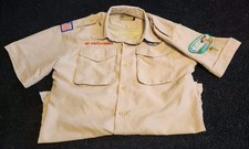 BSA Uniform Shirt Youth L Khaki Patches SS