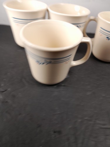 Vintage Corning USA Corelle Country Violets Coffee Mugs Tea Cups Set of 4 - Picture 2 of 5