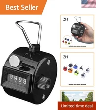 Matte Black Hand Tally Counter – Durable and Battery-Free for Reliable Counting