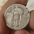 Early Type 2 Undated San Francisco Standing Liberty Quarter With Counter Stamp