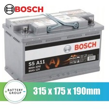 S5 A11 BOSCH AGM CAR BATTERY 12V 80AH TYPE 115 S5A11