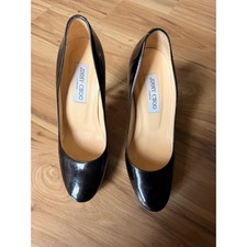 Jimmy Choo Cosmic Black Patent Pump Heels