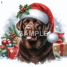 Labrador Retriever Acrylic Round Christmas Ornament choice of 1 