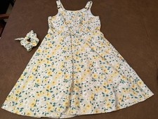 Girls Tahari Dress Size 10 And Matching Hair Scruchi