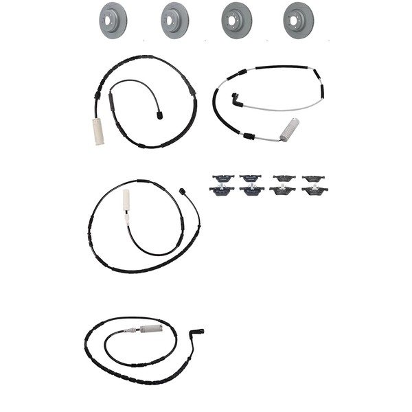 ATE Powerdisc Bremsscheiben + BelÄGe VA + HA Passend FüR BMW 3Er E90 E91 E92 E93-image