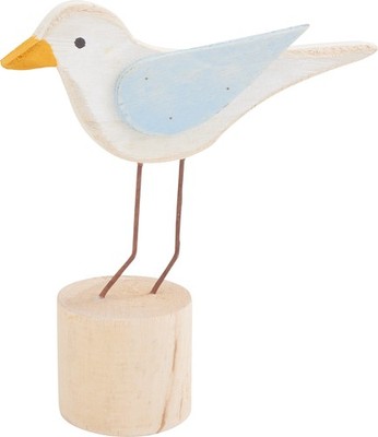 Holz Möwe Freddy 4er Set - Holz-Dekoration, Sommer, maritime DIY Deko, H: 14cm