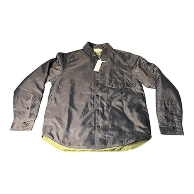 NWT Outerknown Shirt Jacket Mens Small Evolution Econyl Snap Up Nylon Gray