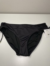 Gibson Latimer NWT Size X Large Black Bikini Swim Bottom Cinched Side Ties