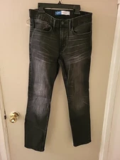 Old Navy Jeans Mens 30x30 Black Slim 360° Tech Stretch Performance Distressed