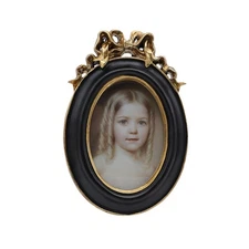 Small Vintage 2.5x3.5 Oval Picture Frame, Mini Antique Ornate Photo Frame 