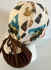 Deer Bear Fox Rabbit Medical Ponytail Pouch Surgery  Scrub Cap Chef Hat