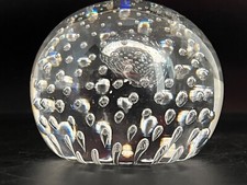 Whitefriars #9308 Control Bubble Flint Glass Paperweight