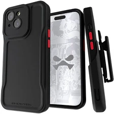 iPhone 15 Plus / 15 Pro Phone Case with Belt Clip Holster | Ghostek Iron Guard