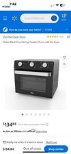 Oster Black Countertop Toaster Oven with Air Fryer