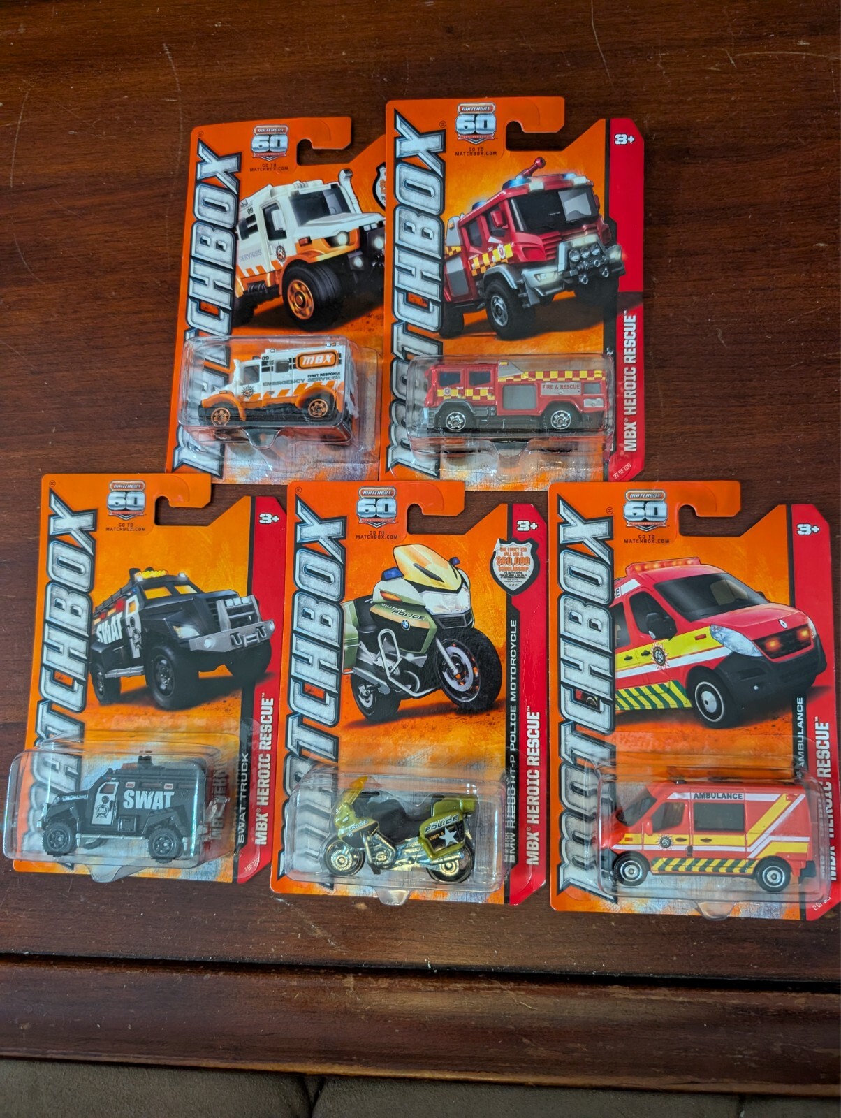 Lot of 5 NIP Matchbox Diecast MBX Heroic Rescue