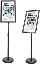 Adjustable Pedestal Poster Sign Stand,11 x 17 Advertising Business Menu Sign ...