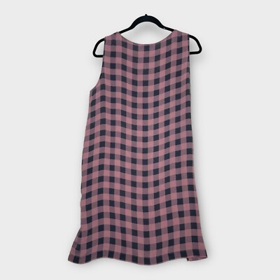 scoop neck sleeveless silk dress eileen fisher Eileen Fisher Women Tank Dress 100% Silk Scoop Neck Sleeveless Lightweight  Sz L