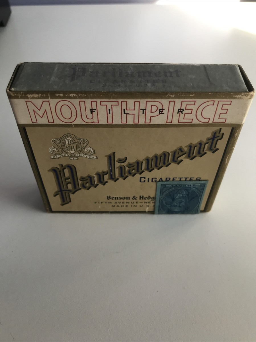 1950s cigarette box 1950's Vintage Collectible Parliament Cigarette Box With Stamp