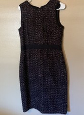 Talbots tweed sleeveless sheath dress size 8