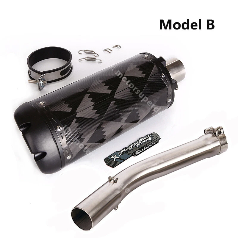 Deslizable para Yamaha YZF R6 1998-2005 puntas de escape silenciador trasero de carbono tubo de enlace medio Foto 4 de 4