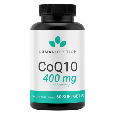 Luma Nutrition CoQ10 400mg Softgels Premium Coenzyme Q10 - Co Q-10 200mg