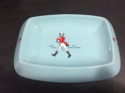 VINTAGE JOHNNY WALKER Whisky GROSSER KERAMIK ASCHENBECHER VON WADE 23 cm x 18 cm x 3,5 cm