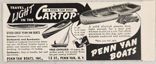 1952 Print Ad Penn Yan Cartop Light Boats Canoes,Sailboats Penn Yan,New York