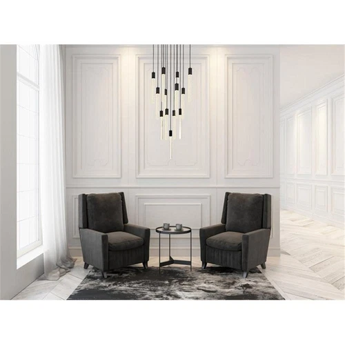 Elegant Lighting Weston 13-Light Modern Metal and Crystal Pendant in Black - Picture 8 of 8