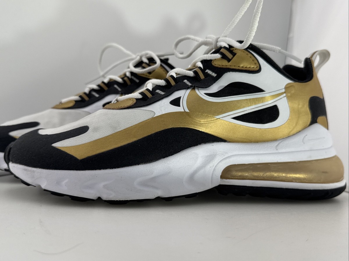 Nike Air Max 270 React Championship White Metallic Gold Sz. 8.5 Men- PRE-OWNED Nike Air Max 270 React  main image 2
