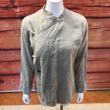 Life Basics A New Spirit Tan Linen Jacket Size Small Tcc