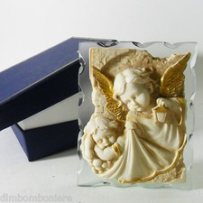 Bomboniera Icona in cristallo con angeli comunione battesimo matrimonio