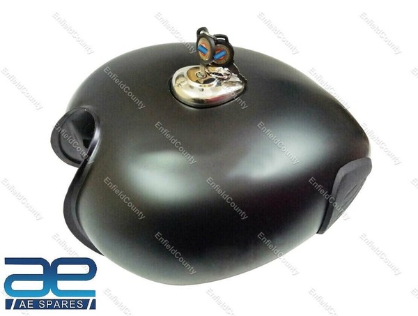 Kraftstoff Benzin Benzintank Schwarz + Verschluss Kappe FüR Royal Enfield Efi-image