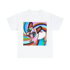 Frenchie French Bulldog T Shirt Art Tee Unisex Adult Colorful Abstact Fun Pet