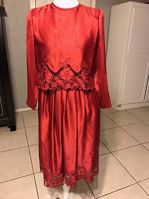 NEW Tracy Reese Red Embroidered Dress [SZ 6] #N508 | eBay
