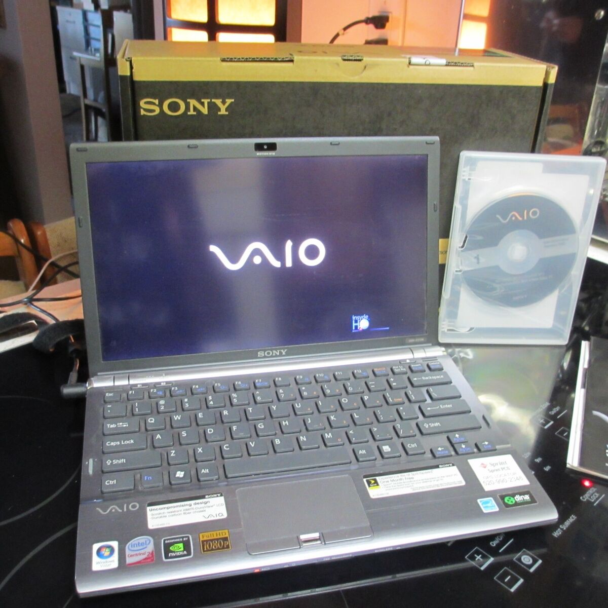 Sony Vaio LAPTOP vintage VGN Z57ON/B 13.1 oem box software power cord vista  busi