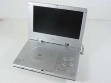Initial DVD-1810 8" Portable DVD Player -Broken Hinge No Power- As Is For Parts