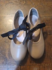 Capezio Tap Shoes Girls Size 13.5 W Tan