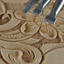 3-Piece Fine Bar Grounder Leather Stamp Set, Stainless Steel