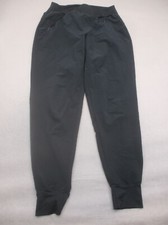 ADIDAS Size S Womens BLK Elastic Waist Pocket High Rise Jogger Track Pants 851