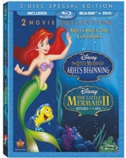 The Little Mermaid 2 Return to the Sea & 3 Ariel's Beginning Blu Ray DVD New