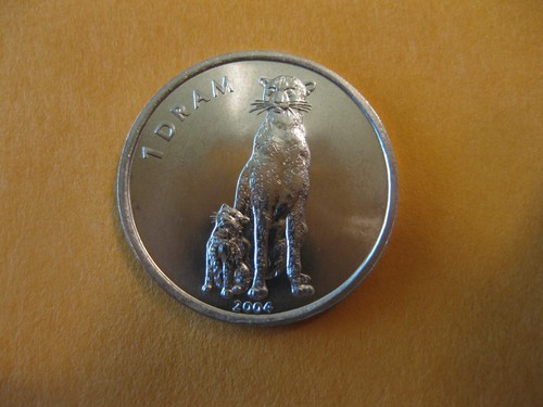 2004 Nagorno-Karabah Coin Wild Cat baby 1 Dram uncirculated Animal