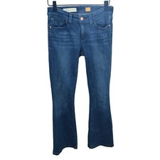 ANTHROPOLOGIE Pilcro and the Letterpress Retro Mid Rise Stet Flare Jeans Sz 25